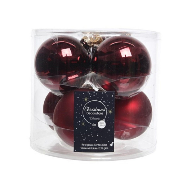 Kaemingk Weihnachtsbaumkugel »Christbaumkugeln Weihnachtskugeln Glas Ø 8 cm 6 St«