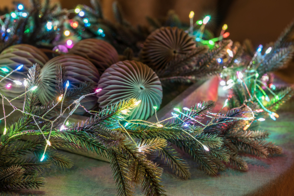 KONSTSMIDE LED-Lichterkette, 360 St.-flammig, Micro LED Lichterkette, Firecracker, mit langsamem RGB-Farbwechsel