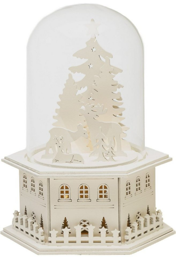 KONSTSMIDE Weihnachtsdorf, 6 Stunden Timer, 6 warm weiße Dioden