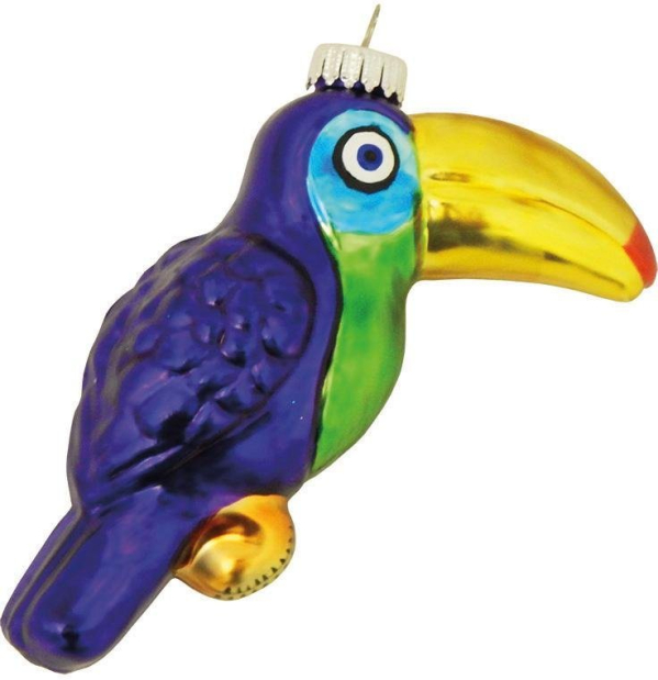 Krebs Glas Lauscha Christbaumschmuck »Bunter Tucan« (1-tlg), mundgeblasen