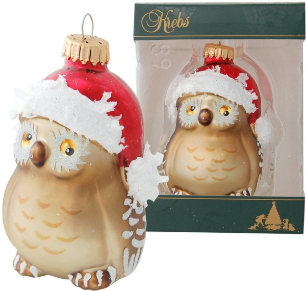 Krebs Glas Lauscha Christbaumschmuck »CBK82039« (1-tlg), Eule