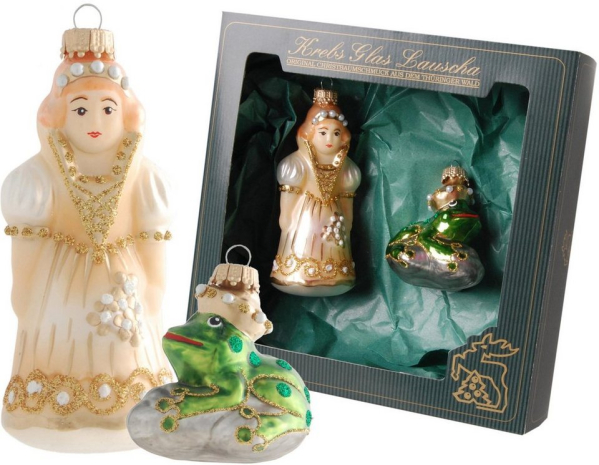 Krebs Glas Lauscha Christbaumschmuck »Der Froschkönig« (2-tlg), mundgeblasen