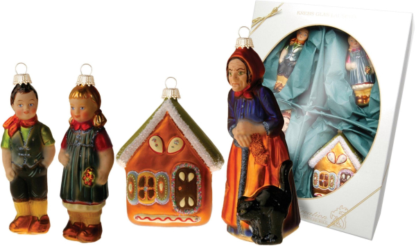 Krebs Glas Lauscha Christbaumschmuck »Hänsel und Gretel«, (4 tlg.), mundgeblasen