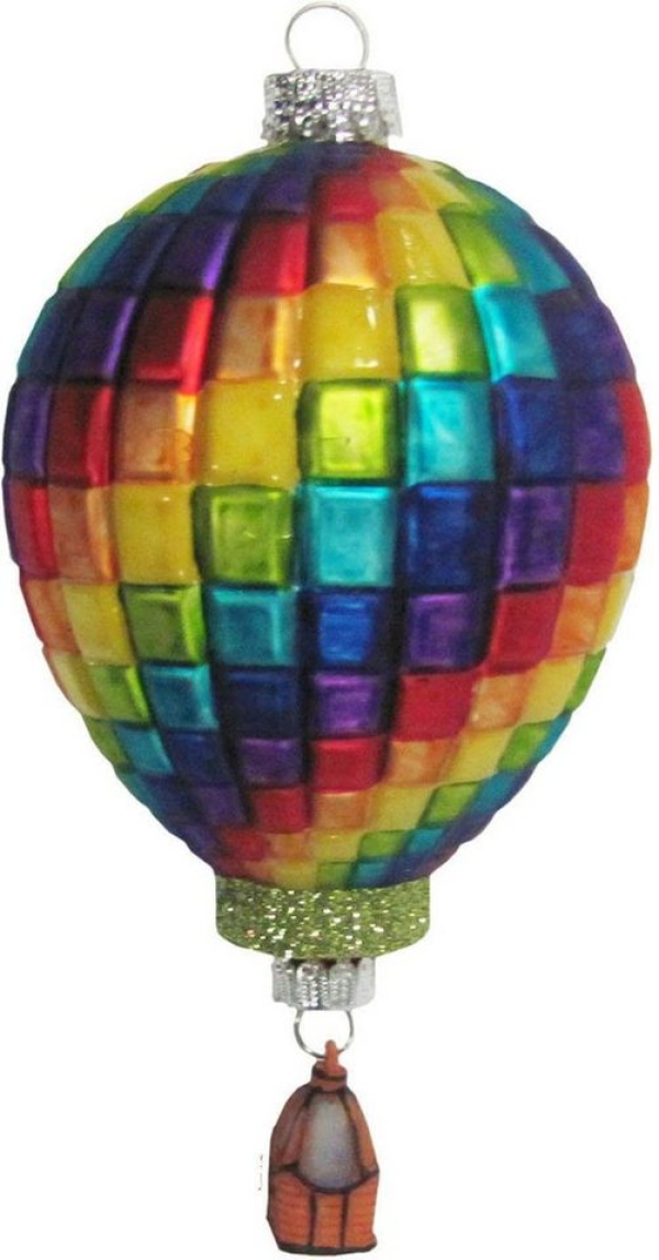 Krebs Glas Lauscha Christbaumschmuck »Heißluftballon« (1-tlg), mundgeblasen