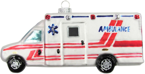 Krebs Glas Lauscha Christbaumschmuck »Krankenwagen«, (1 tlg.), mundgeblasen