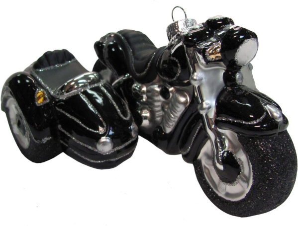 Krebs Glas Lauscha Christbaumschmuck »Motorrad mit Beiwagen«, (1 tlg.), mundgeblasen