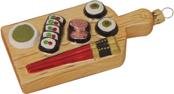 Krebs Glas Lauscha Christbaumschmuck »Sushi-Platte« (1-tlg), mundgeblasen