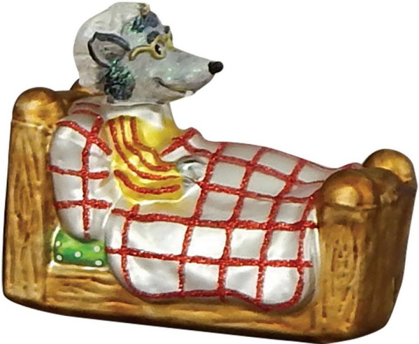 Krebs Glas Lauscha Christbaumschmuck »Wolf im Bett der Großmutter« (1-tlg), mundgeblasen