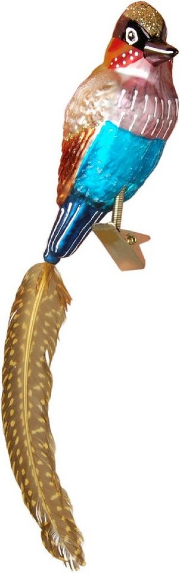 Krebs Glas Lauscha Weihnachtsbaumklammer »Eisvogel« (1-tlg), mundgeblasen