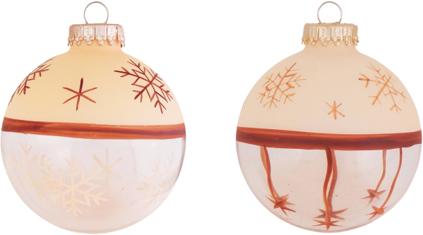 Krebs Glas Lauscha Weihnachtsbaumkugel »CBK500000A«, (Set, 8 St.), aus Glas, mit Schneeflocken-Motiv
