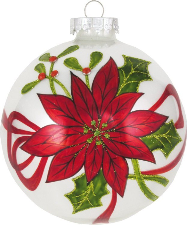 Krebs Glas Lauscha Weihnachtsbaumkugel »CBK50316« (1 St), mit Weihnachtsstern