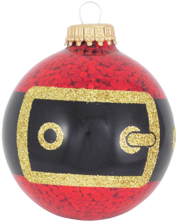 Krebs Glas Lauscha Weihnachtsbaumkugel »CBK50463« (4 St), Santas-Gürtel