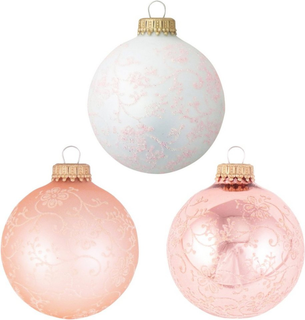 Krebs Glas Lauscha Weihnachtsbaumkugel »CBK710015A« (8 St), mit Glitterdekor