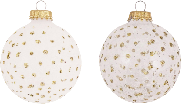 Krebs Glas Lauscha Weihnachtsbaumkugel »CBK72751«, (Set, 4 St.), mit Glitterdekor