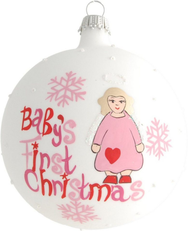 Krebs Glas Lauscha Weihnachtsbaumkugel »CBK93532« (1 St), aus Glas, Baby’s First Christmas