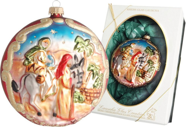 Krebs Glas Lauscha Weihnachtsbaumkugel »Reise nach Bethlehem« (1 St), mundgeblasen