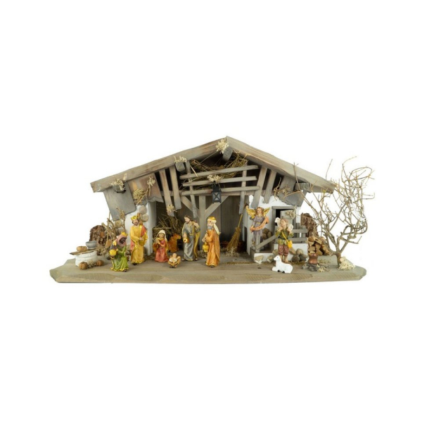 Krippenursel Krippe »Weihnachtskrippe Breitenbrunn inkl. 12-tlg. Figurensatz K 650-9« (12-tlg), Handbemalte Figuren