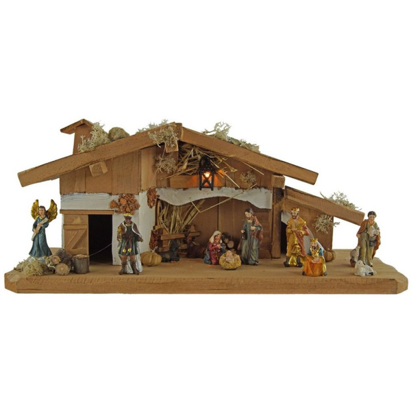 Krippenursel Krippe »Weihnachtskrippe Gersdorf inkl. 11-tlg. Figurensatz K 111« (11-tlg), Handbemalte Figuren