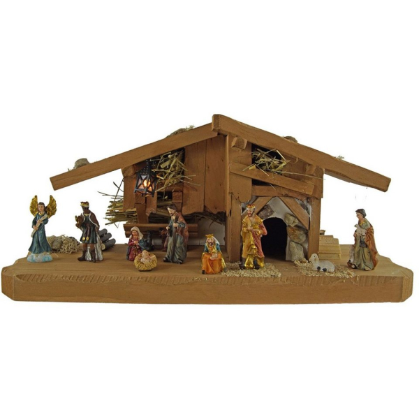 Krippenursel Krippe »Weihnachtskrippe Kalchreuth inkl. 11-tlg. Figurensatz K 111« (11-tlg), Handbemalte Figuren