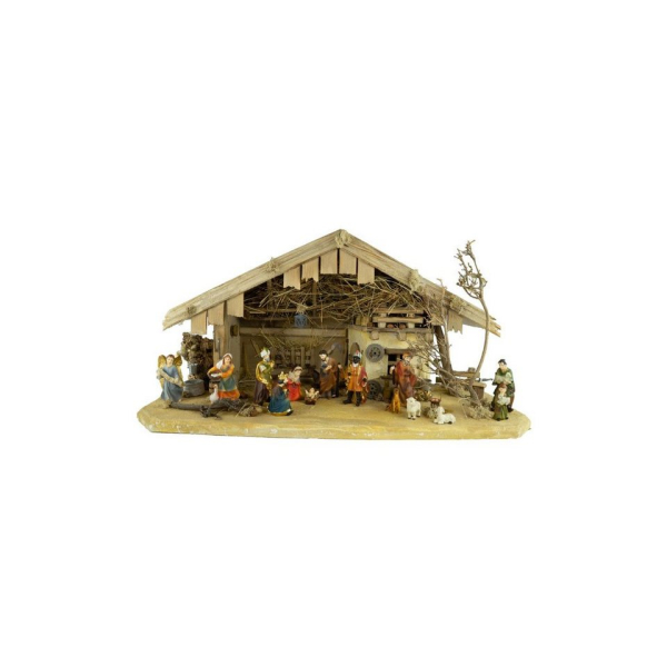 Krippenursel Krippe »Weihnachtskrippe Schnaittach inkl. 17-tlg. Figurensatz ETA 1« (17-tlg), Handbemalte Figuren
