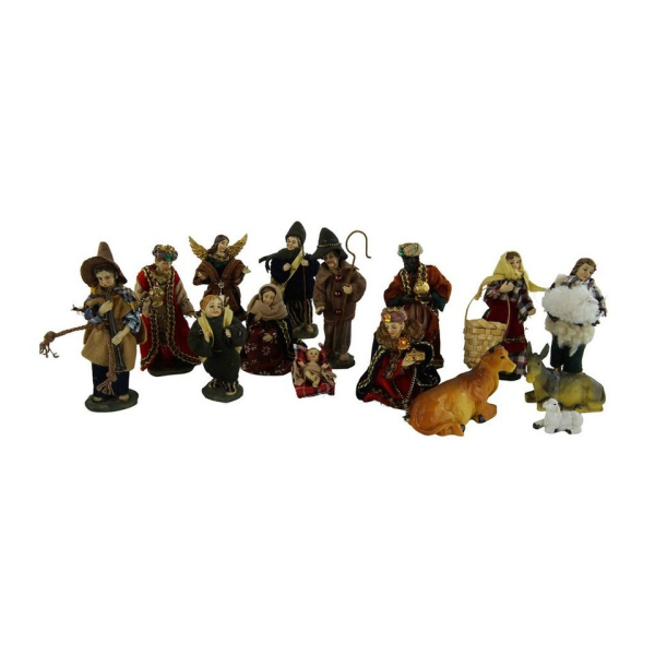 Krippenursel Krippenfigur »Alpländische Ankleidefiguren 15-tlg., ca. 11 cm, K 107« (15 St., 15. tlg), handbemalte Krippenfiguren
