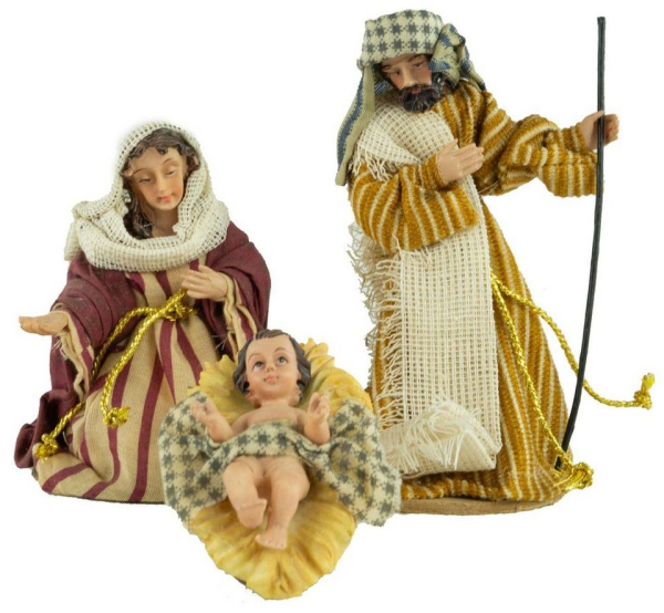 Krippenursel Krippenfigur »Ankleidefiguren Heilige Familie 3-tlg., ca. 13 cm, K 114-01« (3 St., 3-tlg), bekleidete Krippenfiguren
