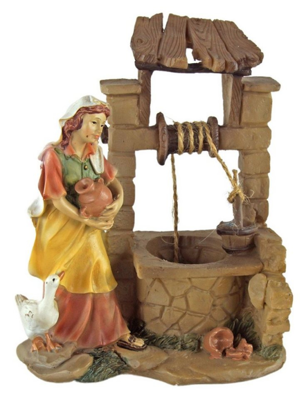 Krippenursel Krippenfigur »Krippenfigur Magd mit Krug am Brunnen, ca. 10 cm, K 902« (1 St., 1-tlg), handbemalte Krippenfiguren