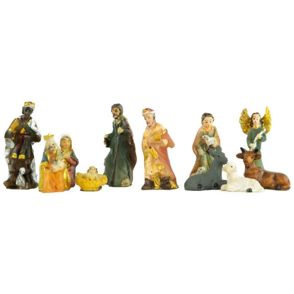 Krippenursel Krippenfigur »Krippenfiguren 11-tlg., ca. 5 cm, K 111« (11 St., 11-tlg), handbemalte Krippenfiguren