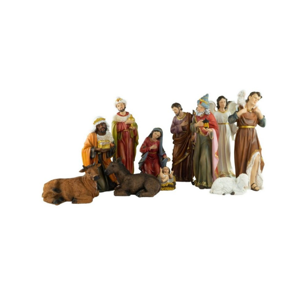 Krippenursel Krippenfigur »Krippenfiguren 12-tlg., ca. 40 cm, K 276« (12 St., 12-tlg), handbemalte Krippenfiguren
