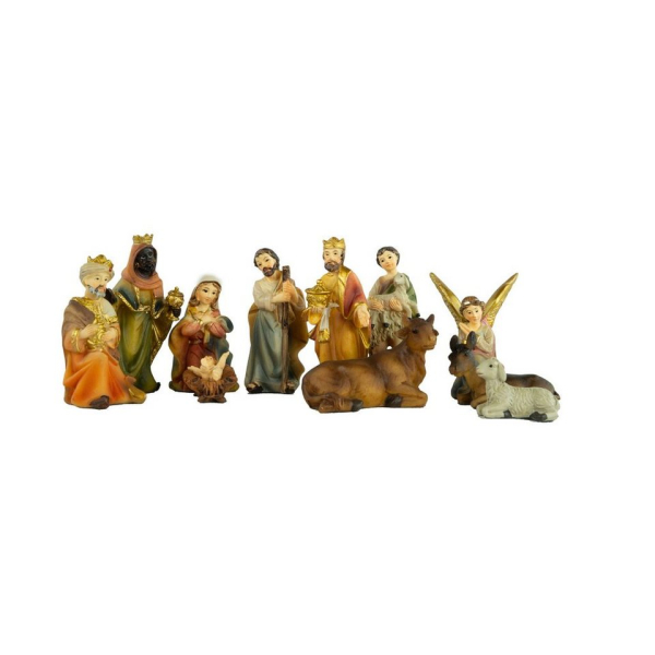 Krippenursel Krippenfigur »Krippenfiguren 12-tlg., ca. 8 cm, K 182« (12 St., 12-tlg), handbemalte Krippenfiguren