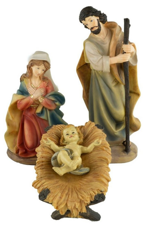 Krippenursel Krippenfigur »Krippenfiguren Heilige Familie 4-tlg., ca. 30 cm, K 187-01« (4 St., 4-tlg), handbemalte Krippenfiguren
