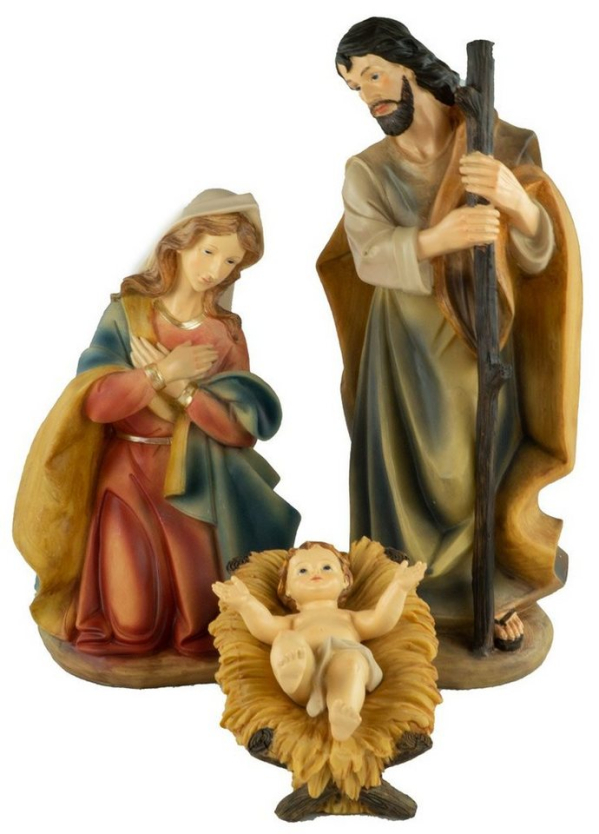 Krippenursel Krippenfigur »Krippenfiguren Heilige Familie 4-tlg., ca. 40 cm, K 185-01« (4 St., 4-tlg), handbemalte Krippenfiguren
