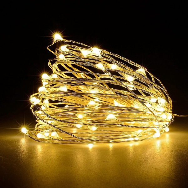 Lapalife LED-Lichterkette »2/3/5/10M, Kupferdraht, AA-Batterie, für Weihnachten Urlaub Hochzeit Party Dekoration«