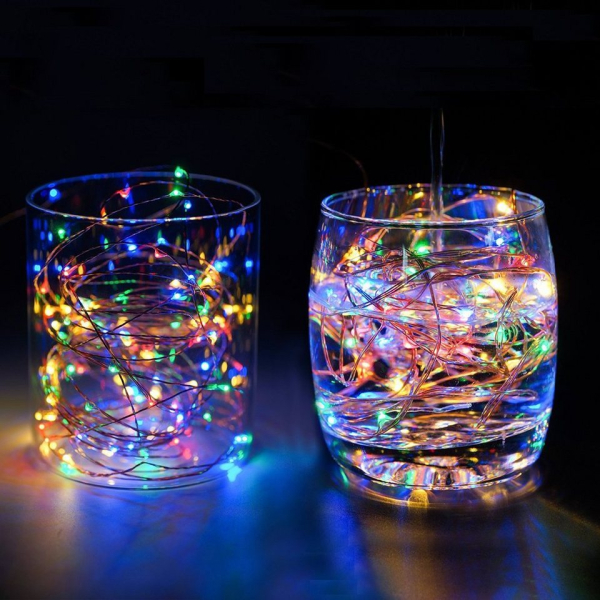 Lapalife LED-Lichterkette »2/3/5/10M, Kupferdraht, AA-Batterie, für Weihnachten Urlaub Hochzeit Party Dekoration«
