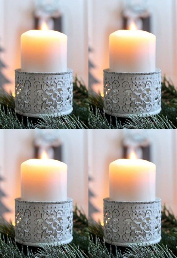 LB H&F Lilienburg Adventsleuchter »4er SET Kerzenstecker Kerzenhalter Teelichthalter Teelichtstecker Kerzenpick Kerzenteller Kerzentülle…