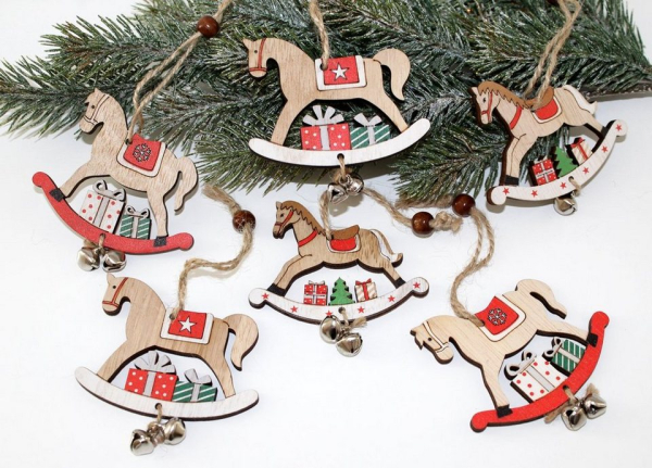 LB H&F Lilienburg Christbaumschmuck »6er SET Christbaumanhänger Christbaumschmuck Baumbehang Glöckchen Christbaumhänger Weihnachtsbaumschmuck…