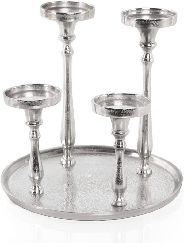 Logbuch-Verlag Weihnachtsfigur »Großer Adventskranz Metall 4 Kerzenhalter 29 cm« (1 St)