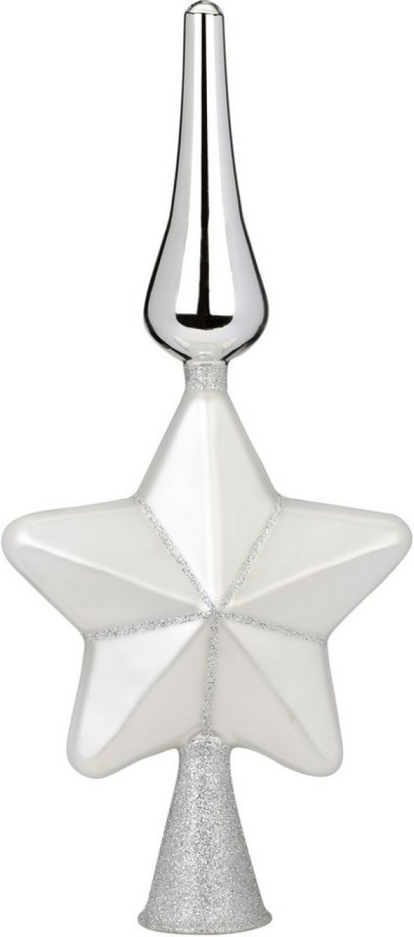 MAGIC by Inge Christbaumspitze »Frosty Silver« (1-tlg), mit Stern, Höhe ca. 29 cm