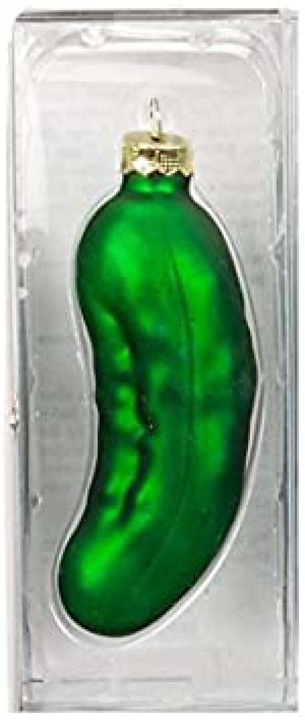 MAGIC Christbaumschmuck (Weihnachtsgurke 10,5cm) // Glas Handarbeit mundgeblasen handbemalt Weihnachtskugeln Baumkugeln Baumschmuck lustig