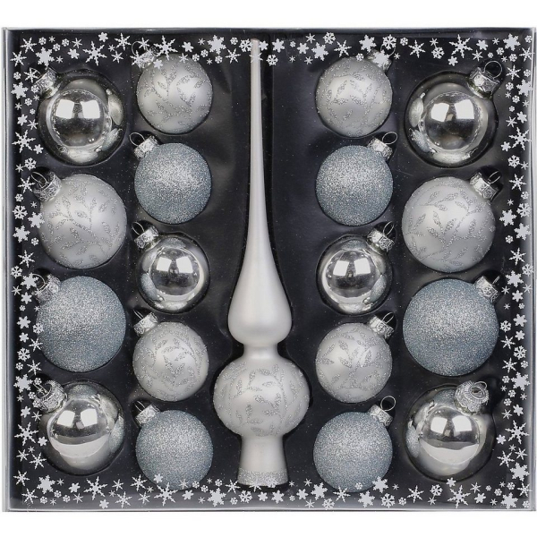 magic Weihnachtsbaumkugel »19-tlg. Glas-Weihnachtsbaumschmuck Set mit Spitze,«