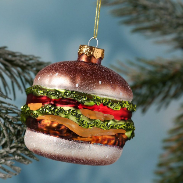 MARELIDA Christbaumschmuck »Weihnachtsbaumschmuck Hamburger Fast Food Hamburger Baumhänger Geschenk bunt«
