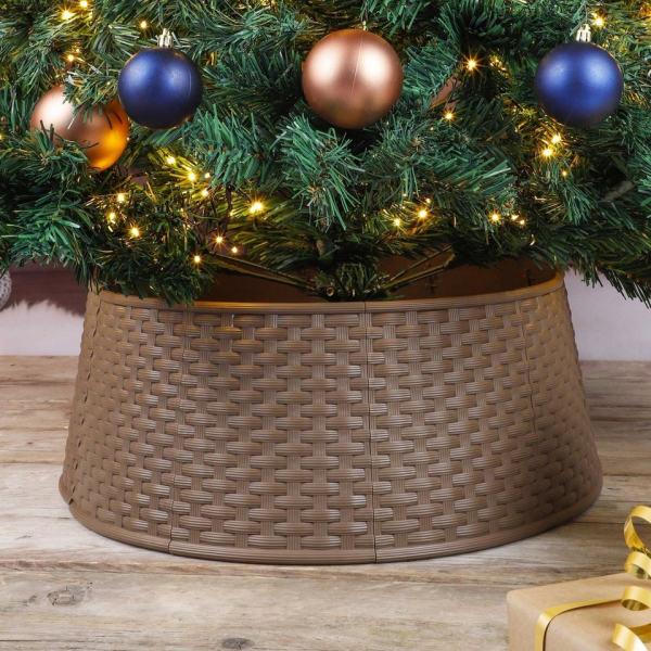 MARELIDA Christbaumständer »Weihnachtsbaumring Korboptik Weihnachtsbaumring f. Baumständer D: 54cm braun«