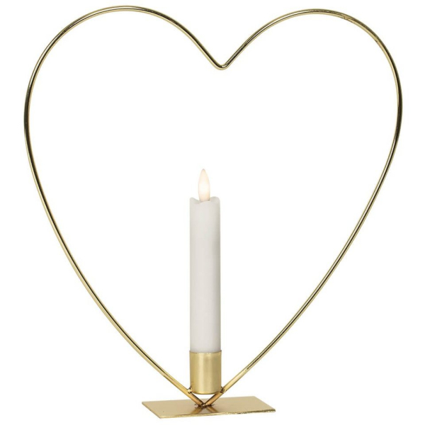 Markslöjd Sweden Schwibbogen »Markslöjd LED-Herzen, Flamme Heart 1 warmweiße LED stehend«