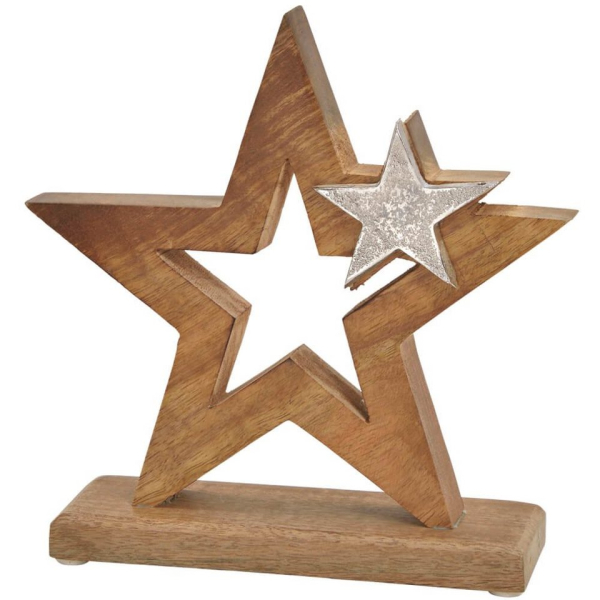 matches21 HOME & HOBBY Dekofigur »Dekofigur Sterne Weihnachten Deko Holzfigur« (1 St)