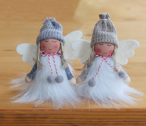 matches21 HOME & HOBBY Dekofigur »Engel Weihnachtsengel Dekofiguren Weihnachten 2er 8 cm« (2 St)