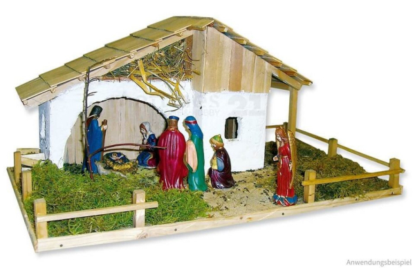 matches21 HOME & HOBBY Holzbaukasten »Weihnachtskrippe Kinder Bausatz Werkset«