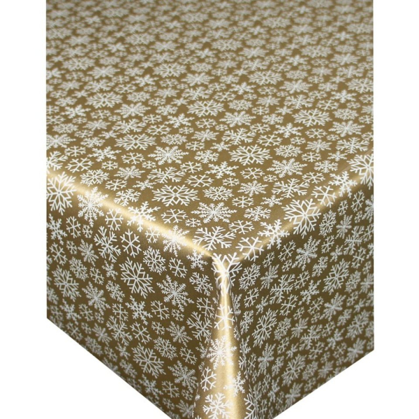 matches21 HOME & HOBBY Tischdecke »Tischdecke SCHNEEFLOCKEN Weihnachten Wachstuch 130×160 cm« (1-tlg)
