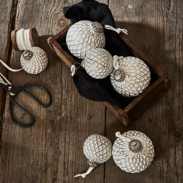 Mirabeau Christbaumschmuck »Weihnachtsschmuck 6er Set Maélys antikweiß«