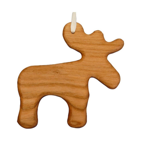 mitienda Christbaumschmuck »Christbaumschmuck aus Holz Elch, Geschenkanhänger«