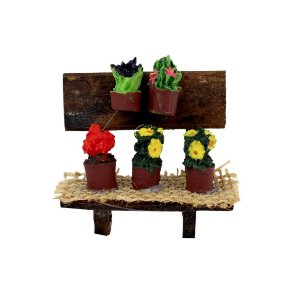 mitienda mit liebe gemacht Krippen-Zubehör »Krippenzubehör Marktstand natur mit Blumen«